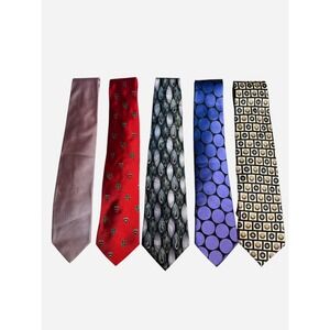 Mens Silk Necktie Bundle Tommy Hilfiger Pierre Cardin Bergamo‎ Croft Barrow